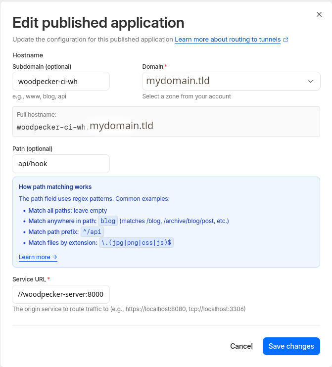 Cloudflared Tunnel Config